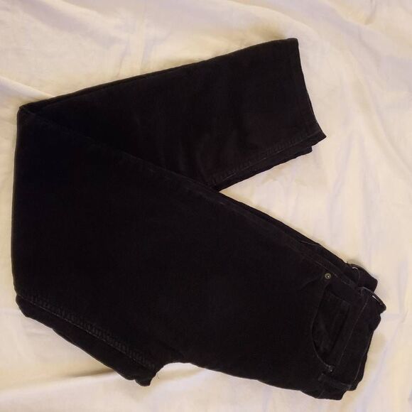 Everlane Corduroy Black Baby Cord Highrise Straight Leg Pants Size 28 - Picture 8 of 11